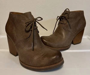 Korks by Kork-Ease Roana Damen-Stiefeletten Größe 7,5 hellbraun Leder Schnürschuhe - Bild 1 von 11