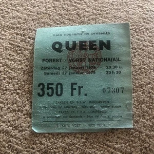 Queen ticket Vorst National Brussels 27/01/79 #07307 - Picture 1 of 1