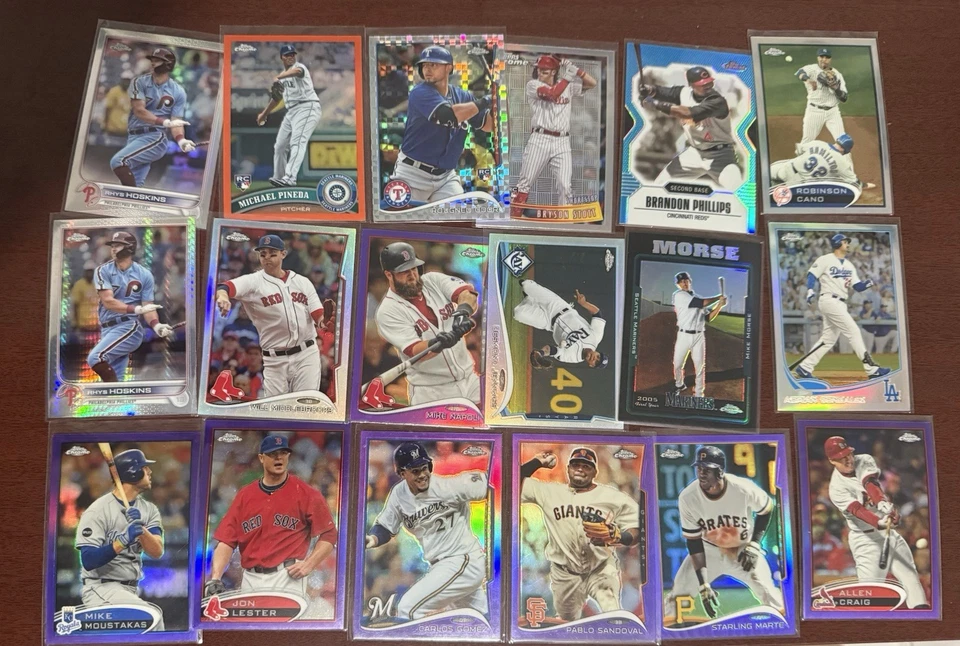 Lote de 18 - Topps refractor cromado - MLB  Foto 1 de 1