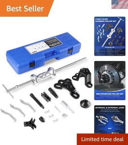 9-Way Slide Hammer Puller Set with Instructions - Ideal for DIY Auto Repairs - Foto 1 di 9
