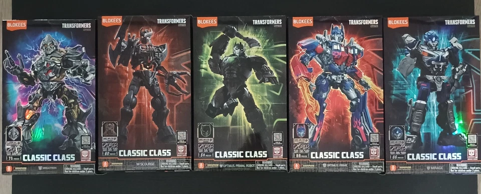 Blokees Classic Class Transformers Optimus Prime Megatron Full Set Of 5 - Image 1 of 1