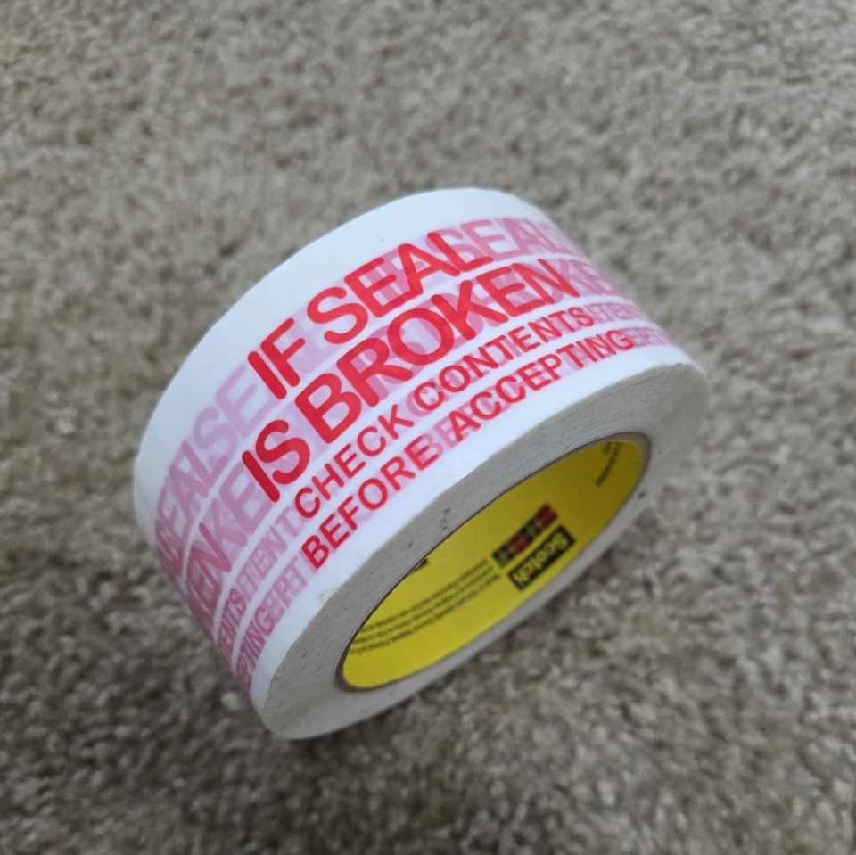 Scotch Tape Tamper Evident Sealing Tape White 3771  2" x 110 yds BRAND NEW - Image 1 of 3