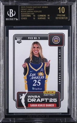 2025 PANINI INSTANT WNBA DRAFT NIGHT SARAH ASHLEE BARKER/1165 BGS 10 BLACK LABEL - Image 1 of 2