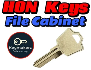 Hon File Cabinet Keys Replacement Spare Key Cut to your Code 101E-225E - Picture 1 of 1