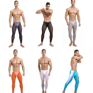 Pantalones de compresión transparentes para hombre gimnasio ballet danza deportes medias pantalones para correr - Imagen 1 de 74