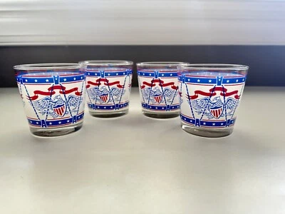 Vintage Patriotic Libbey Informals 8 Ounce Patriotic Eagle Drinking Glasses  - Image 1 of 4