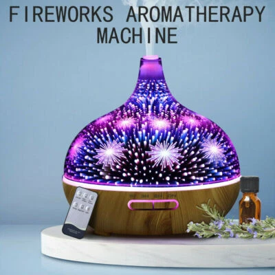 400ML Firework Air Diffuser Aroma Oil Humidifier Night Light Home Relax Defuser - Image 1 of 4