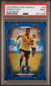 2024 Panini Prizm Conmebol Copa America Kendry Paez Blue Prizm #69 PSA 9 - Picture 1 of 2