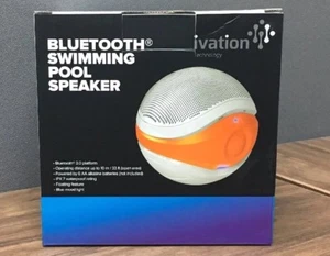NIB Ivation  Waterproof Bluetooth Swimming Pool Floating Speaker (White) - Picture 1 of 5