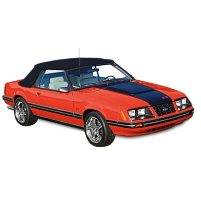 野马可调式上衣(83 - 90 所有型号)黑色乙烯基带塑料窗 — 第 1/2 张图片