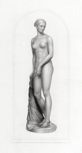 Kraftvolle Hiram Powers Gravur um 1800 gefangen junge Schönheit GALERIE GERAHMT COA  - Bild 1 von 2
