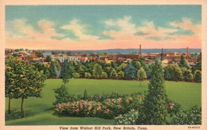 Postcard CT New Britain from Walnut Hill Park 1937 Unposted Vintage PC L5355 - Picture 1 of 2