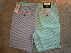 Pantaloncini nuovi con etichette Vineyard Vines Breaker Seersucker Colorblock multicolore taglia 30 cotone - Foto 1 di 3