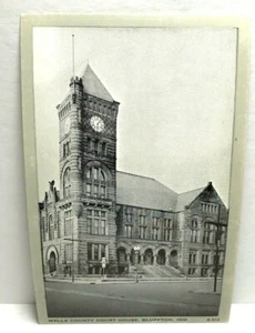 Postal vintage de la corte del condado de Wells Bluffton en Indiana sin usar - Imagen 1 de 2