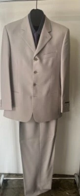 Traje Hombre 4 Botones, Pantalones Pierna Ancha Talla.40L 100% Lana Hecho en Italia,Art.1352V812 Foto 1 de 4