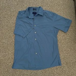 Club Room by Charter Club Men's Button Down Cotton Blue M Workwear - Picture 1 of 6