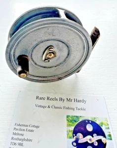 Rare 1930's Vintage Hardy Uniqua 3 1/8 Inch Trout Fly Reel Mk II Check - Picture 1 of 10