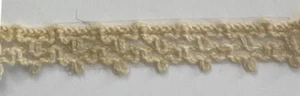 Antique Cotton 1/4" Trim. Beige Discolored in places. By the Yard - Picture 1 of 2
