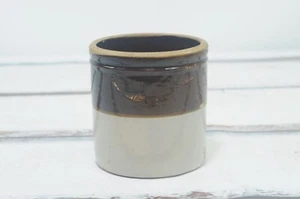 Vintage Stoneware Crock Vintage Crock Stoneware Crock Salt Cellar Utansil Holde - Picture 1 of 11
