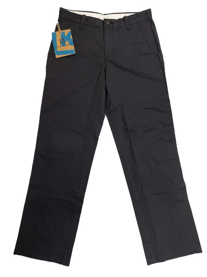 Haggar Men's Life Khaki Plain Front Chino Pants Black - Image 1 of 1