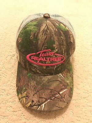 EUC Women's Girls Camo & Pink Mesh Back Team Realtree Baseball Hat Hunting Sun - Image 1 of 3