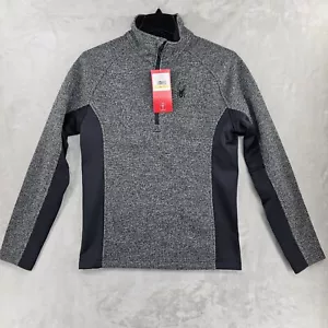 Spyder Men's Outbound Half Zip Sweater Jacket -Gray/Black Size Medium M - Picture 1 of 9