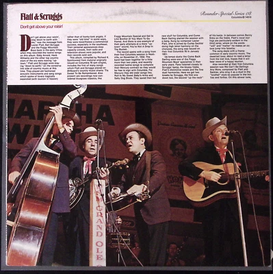 LESTER FLATT EARL SCRUGGS DON'T GET ABOVE YOUR RASIN' FLATT & SCRUGGS LP 158-35W Foto 1 de 4