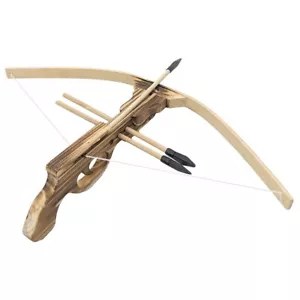 Toy Cross Bow&Arrow Archery Shooting Crossbow Set Wood&Bamboo for Kid Cosplay - Picture 1 of 9