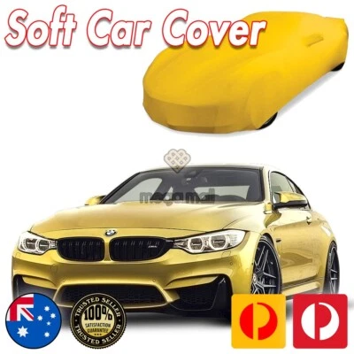 Cubierta de coche clásico Ultra para BMW M4 amarillo suave spandex Foto 1 de 4