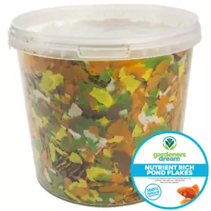 GardenersDream Nutritious Pond Flakes 40% Protein Complete Pond Fish Food - Picture 1 of 15