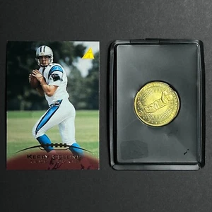 Kerry Collins 1997 Pinnacle Mint QB Club Coin #24 + 1995 RC #212 š Bundle Set - Foto 1 di 6