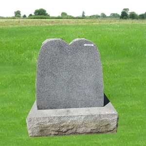 Monumento de granito gris (19x19x6) lápida pulida con base MN-53B - Imagen 1 de 3