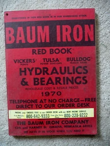 BAUM IRON - OMAHA NE 1970 CATALOG 272 Pages  HYDRAULICS BEARINGS TOOLS CHAIN etc - Picture 1 of 4