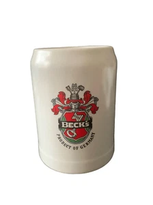 Pre Owned Ceramarte Beck’s Beer Stein Mug Made in Germany Cheers To Quality - Picture 1 of 10