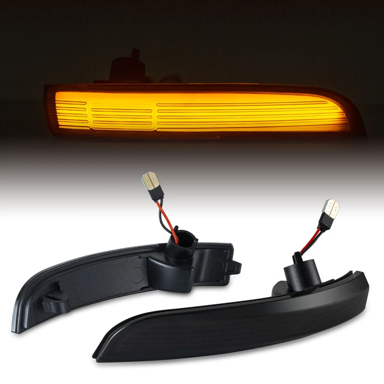 Frecce Laterali Led Specchio Nero Fumo per Ford Escape 3 Ecosport Kuga 2 - Immagine 1 di 4
