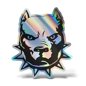 Sticker Olografico Fluo PITBULL Adesivo Decal Auto Moto Murale Casco Cane Wall - Foto 1 di 14