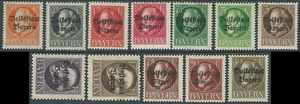 1919 GERMANIA ANTICHI STATI BAVIERA SOPRASTAMPATO SERIETTA MH * - RB16-8 - Picture 1 of 1