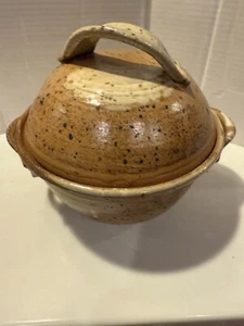 Japanese Donabe Stoneware Earthenware Rice Clay Pot Casserole SPECKLED BROWN 9"H - Picture 1 of 7