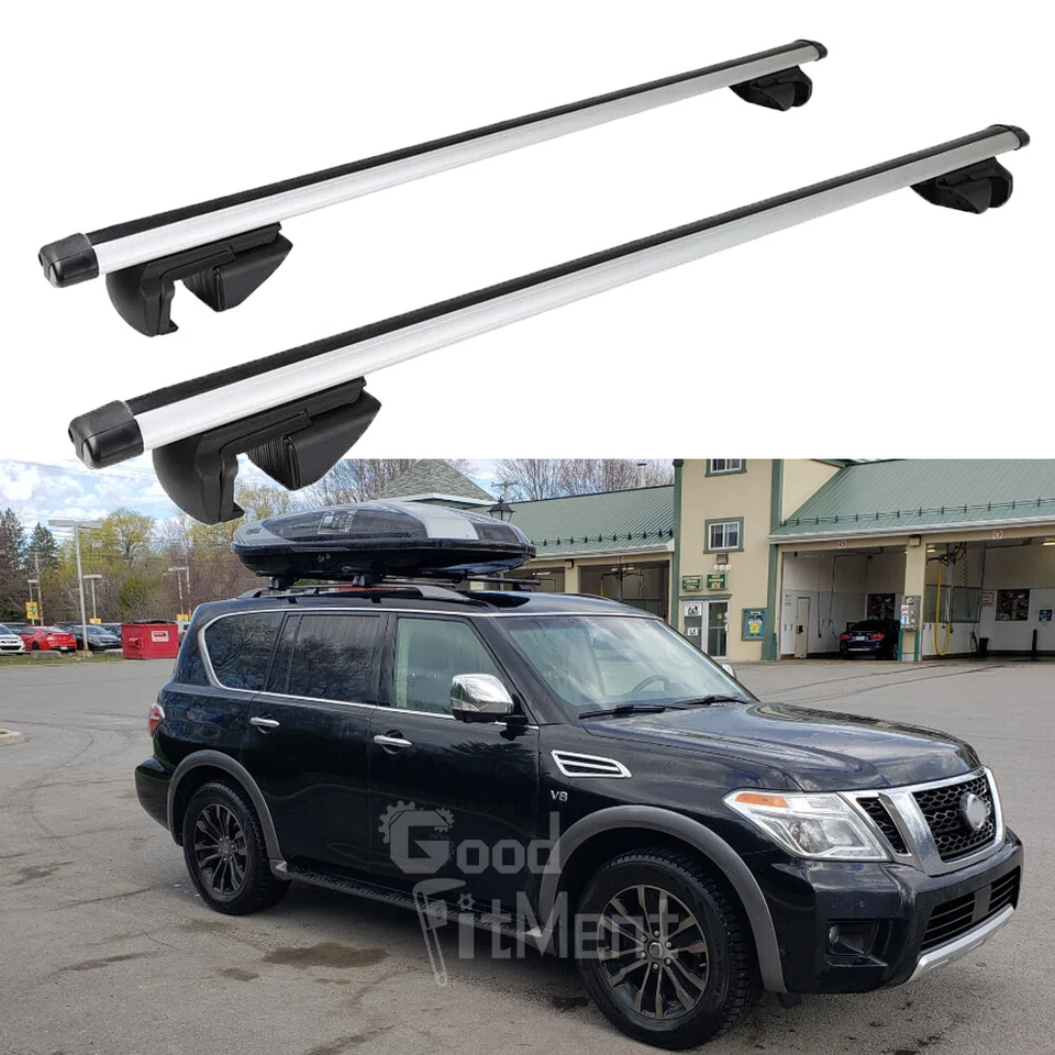 For Nissan Armada 2005-23 53'' Silver Roof Rack Cross Bar Luggage Cargo Carrier Foto 1 de 4