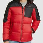 $90 Hawke & CO Men's Red Puffer Jacket Water-Resistant Hooded Coat Jacket Size S
