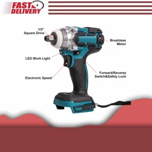 For Makita Battery High Torque Cordless Brushless Impact Wrench 18V 520Nm 1/2 - Picture 1 of 8