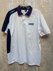 RLX Ralph Lauren White and Blue Polo Men's-Shirt Size L - Picture 1 of 6