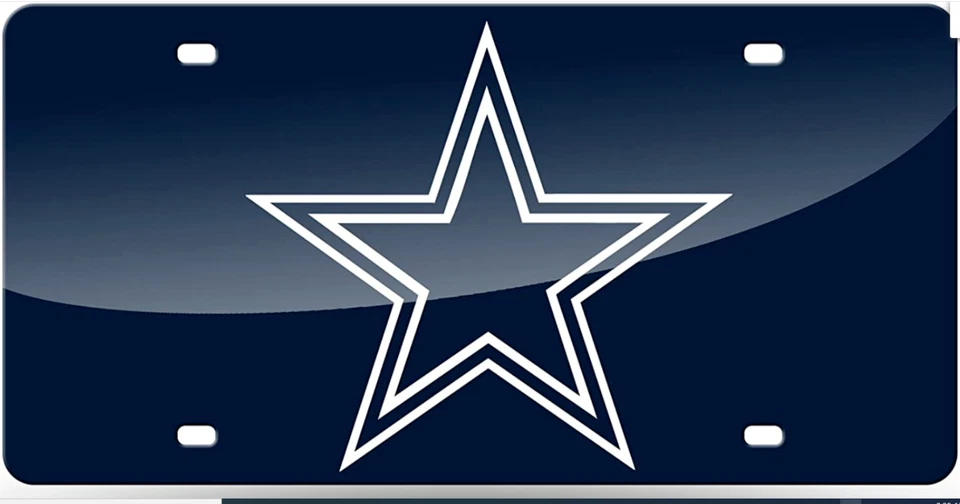 NEW-RICO  Industries DALLAS COWBOYS Laser Inlaid Metal License Plate Frame - Image 1 of 1