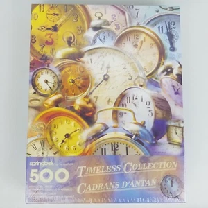Springbok Timeless Collection 500 Piece Jigsaw Puzzle 20 x 20" Clocks - Picture 1 of 5