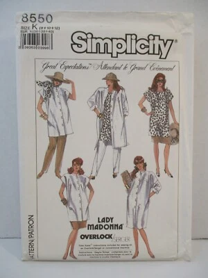 Simplicity Pattern 8550 Size K (8 10 12) Maternity Tunic Dress Coat Top Pants - Image 1 of 4
