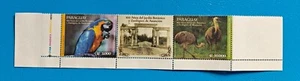PARAGUAY 2014 ASUNCION ZOO VÖGEL 2v Streifen - RHEA ARA PAPAGEI - Vogel Briefmarken postfrisch - Bild 1 von 1