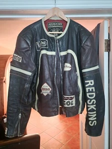 Awesome Vintage REDSKINS tough Leather  Biker   jacket - Picture 1 of 13