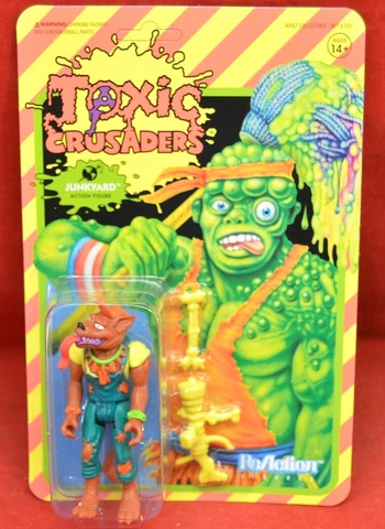 New Sealed Clean Unpunched Super 7 ReAction Toxic Crusaders JunkYard Figures Cover