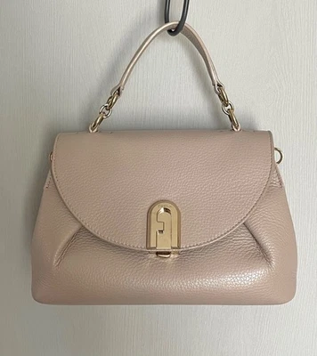 FURLA Elegante Mango Superior Cuero Beige  Foto 1 de 4