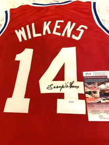 Lenny Wilkins Signed Atlanta Hawks Basketball Jersey -JSA Authenticated - Picture 1 of 4